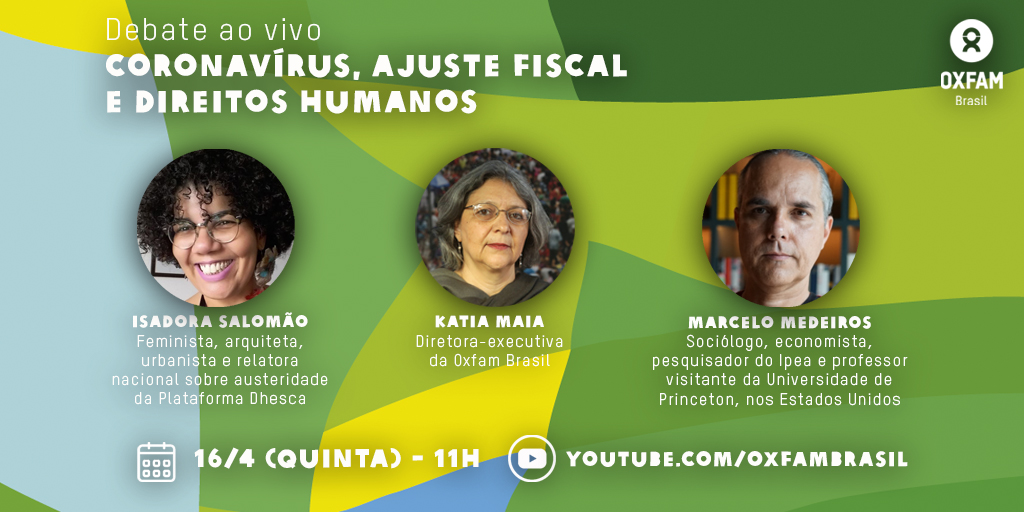 Live no Youtube: coronavírus, ajuste fiscal e direitos humanos